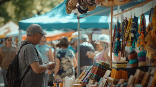 Artisans Display Handmade Goods - Starpik Stock