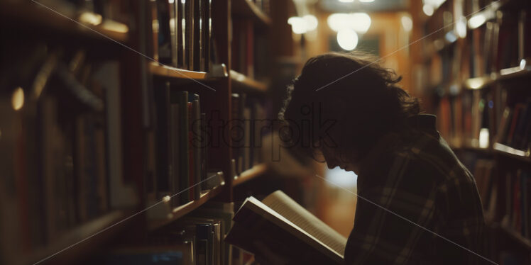 Bookstore Reader - Starpik Stock