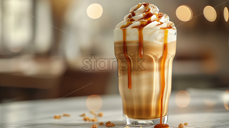 Caramel latte drink delicious - Starpik
