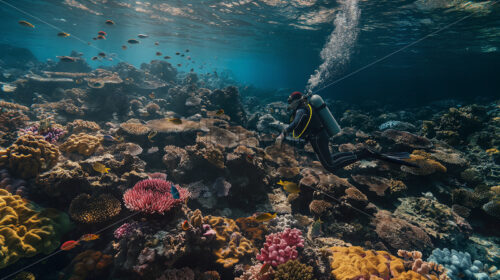 Coral Reef Exploration - Starpik Stock