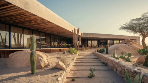 Desert Eco-Hotel Haven - Starpik Stock
