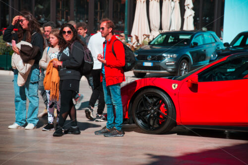 Red Ferrari on the street - Starpik Stock