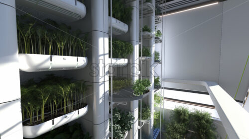 UrbanVerta: Modular Vertical Farming Tower - Starpik Stock