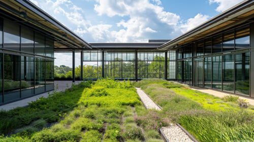 Verdant Horizon Cultural Center - Starpik Stock