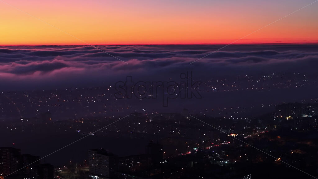 Video Aerial drone view of Chisinau, Moldova at sunset - Starpik