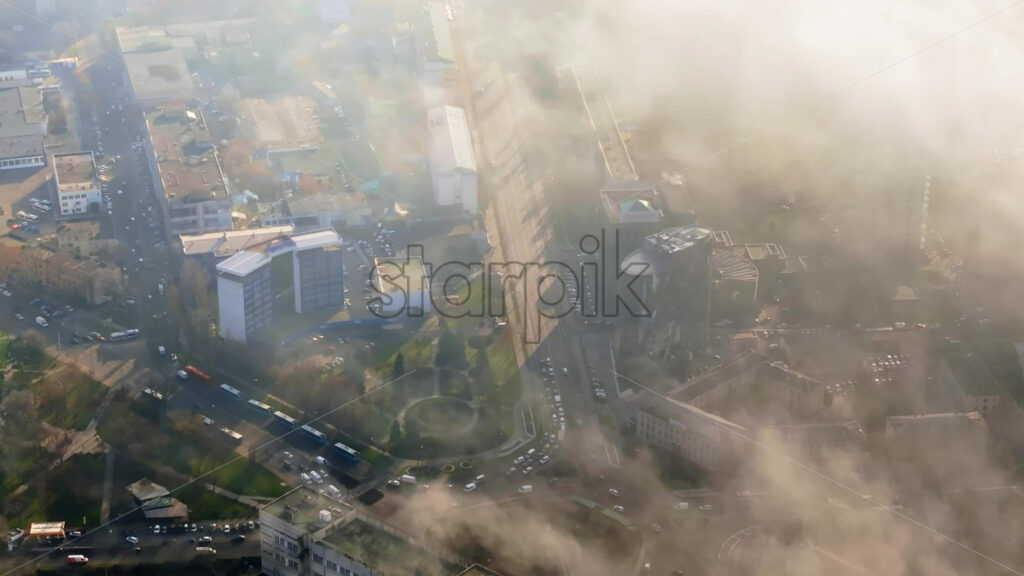 Video Aerial drone view of clouds over Chisinau, Moldova - Starpik
