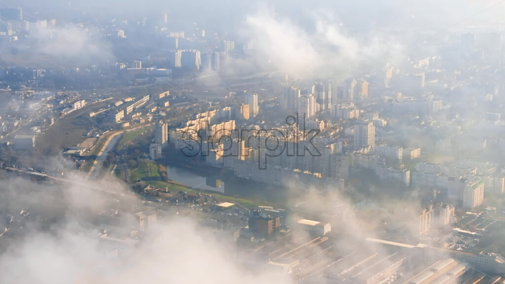 Video Aerial drone view of clouds over Chisinau, Moldova - Starpik