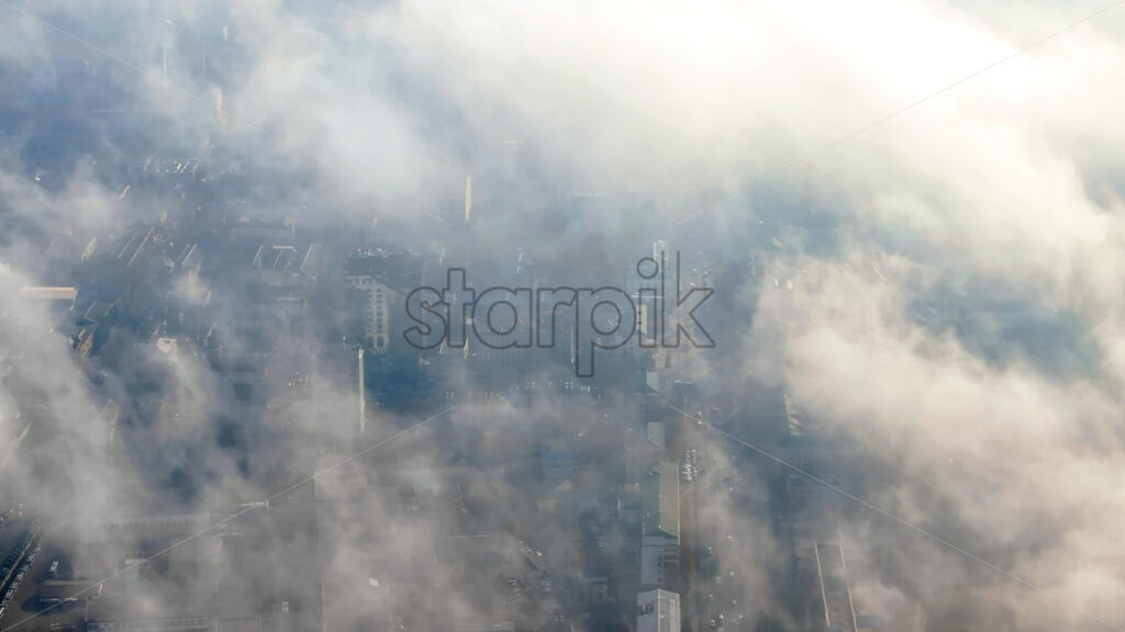 Video Aerial drone view of clouds over Chisinau, Moldova - Starpik