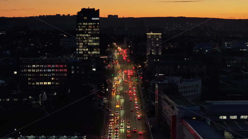 Video Aerial drone view of clouds over Chisinau, Moldova time lapse - Starpik