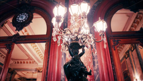 Video Close up of a light fixture on the wall of the Monte Carlo Casino