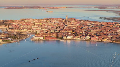 Aerial drone view of the Murano Island, Venice, Italy - Starpik Stock