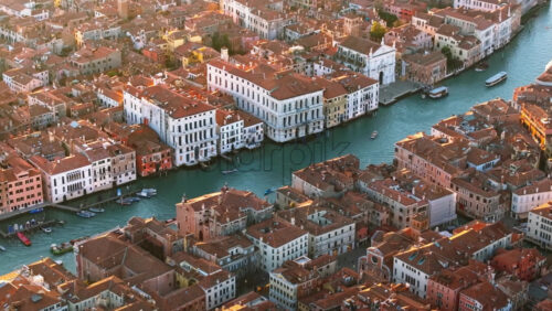 Aerial drone view of the buildings in Venice City, Italy - Starpik Stock