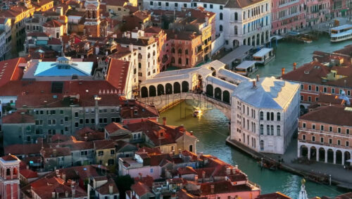 Aerial drone view of the buildings in Venice City, Italy - Starpik Stock