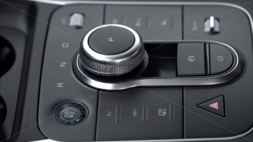 Video Chisinau, Moldova – January 30, 2025: Close-up interior console of Byd Destoyer 05 - Starpik Stock