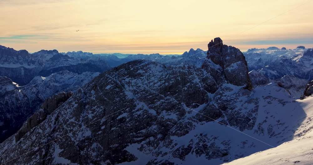 video Aerial drone view of the Marmolada mountain in the Dolomites, northeastern Italy - Starpik Stock