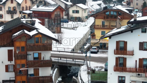 video Aerial drone view of the Marmolada mountain in the Dolomites, northeastern Italy with the blue sky on the background - Starpik Stock