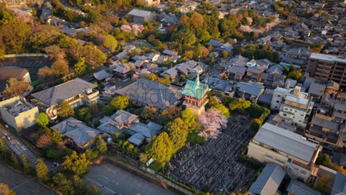 Kyoto, Japan – April 24, 2025: Aerial dr - Starpik Stock