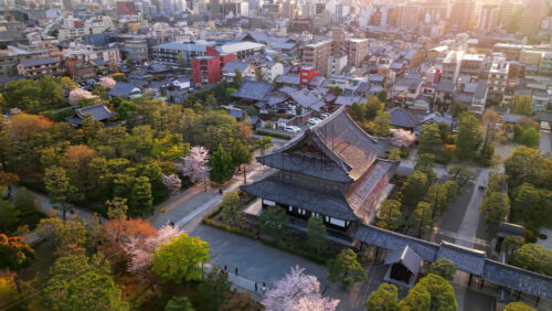 Kyoto, Japan – April 24, 2025: Aerial dr - Starpik Stock