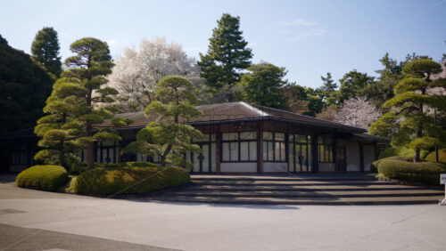 View of the Imperial Palace guest house in Chiyoda, Tokyo, Japan in daylight - Starpik Stock