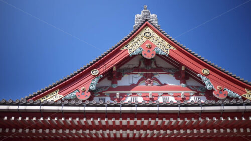 View of the Senso-ji temple with the blue sky on the background in Asakusa, Japan - Starpik Stock