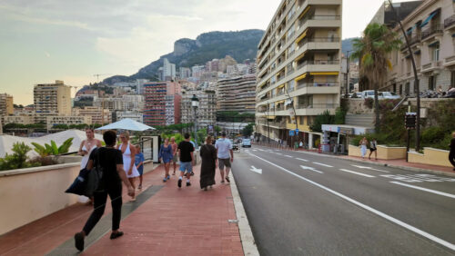 Video - Monaco city, Monaco - September 14, 2024: People and cars moving on the streets of the city
