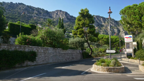 Video - Beaulieu-sur-Mer, France - July 5, 2024: Cars moving on the streets of the city in daylight