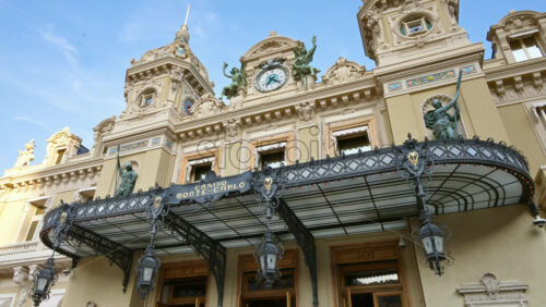 Video - Monte Carlo, Monaco - October 4, 2024: View of the facade of the Monte-Carlo Casino