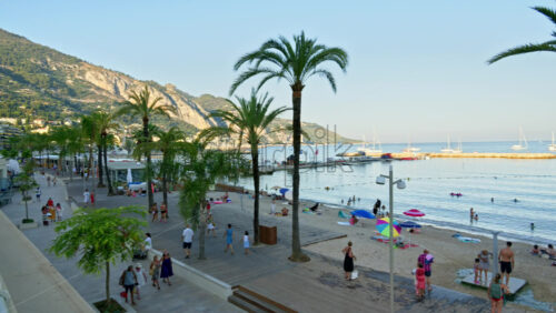 Video - Menton, France - September 4, 2024: People walking on the streets of the city