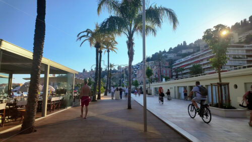 Video - Menton, France - September 4, 2024: People walking on the streets of the city