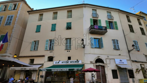 Video - Menton, France - September 4, 2024: People walking on the streets of the city