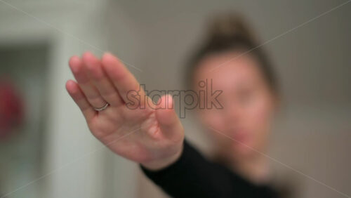 Video - Woman in sportswear doing yoga at home