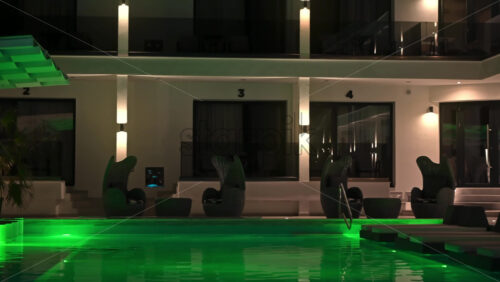 Video - Commodities at the hotel, the luxury and the aesthetic view of the swimming pool
