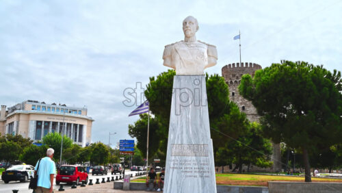 Video - THESSALONIKI, GREECE - SEPTEMBER 21, 2020: Nikolaos Vostis was  an admiral of the greek marine. A war hero for the Greeks, for the people of Thessaloniki
