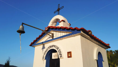 Video - An old church in Olympiada with a bell above the entrance, Greece