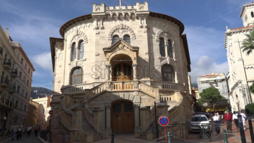 Monaco City, Monaco – July 4, 2025: The facade of the Palace of Justice in the Old Town - Starpik Stock