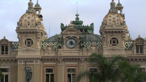Monte Carlo, Monaco – July 4, 2025: Distant view of the facade of the Monte-Carlo Casino - Starpik Stock