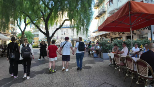 Nice, France – July 16, 2025: People walking on the streets of the city on a sunny day - Starpik Stock