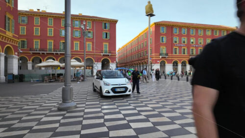 Nice, France – July 19, 2025: People walking through Place Massena in daylight - Starpik Stock