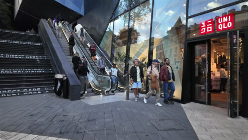Nice, France – July 20, 2025: People walking on the streets of the city on a sunny day - Starpik Stock