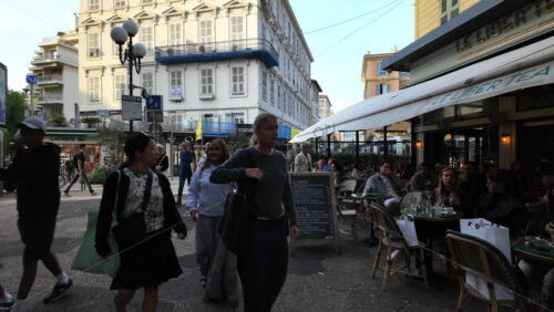 Nice, France – July 20, 2025: People walking on the streets of the city on a sunny day - Starpik Stock