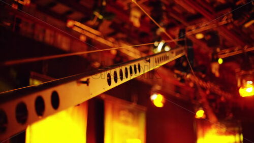 Video - Professional long camera filming with on the backstage of a TV set