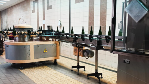 Video - CRICOVA, MOLDOVA - APRIL 6, 2021: Working wine production line in the winery