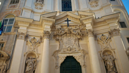 Video - Santa Maria Maddalena Catholic church in sunlight in Rome, Italy