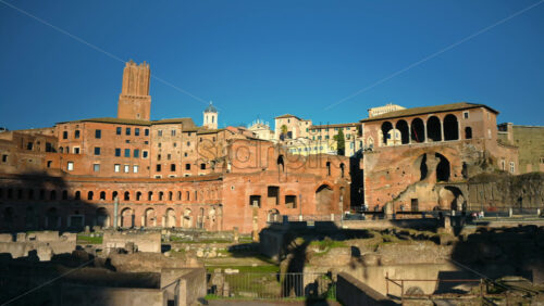 Video - Ruins of the Roman Forum at sunset in Rome, Italy