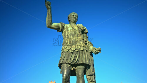 Video - Julius Caesar bronze statue at sunset in Rome, Italy