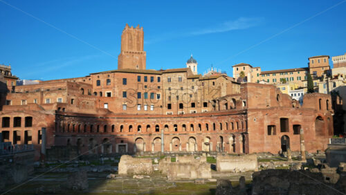 Video - Ancient buildings of Trajans Market in Rome, Italy.