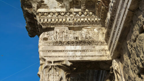 Video - Rome, Italy - February 15, 2024: Forum of Nerva or Transitorium. The Colonnacce.