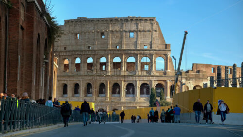 Video - Rome, Italy - February 15, 2024: Street view of Colosseum in Rome