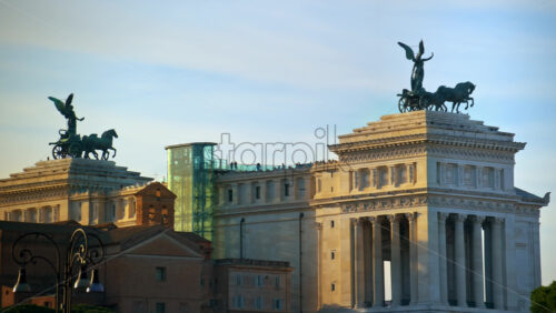 Video - Top view of Monument to Victor Emmanuel II, Rome, Italy