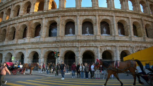 Video - Rome, Italy - February 15, 2024: View of the Colosseum in Rome